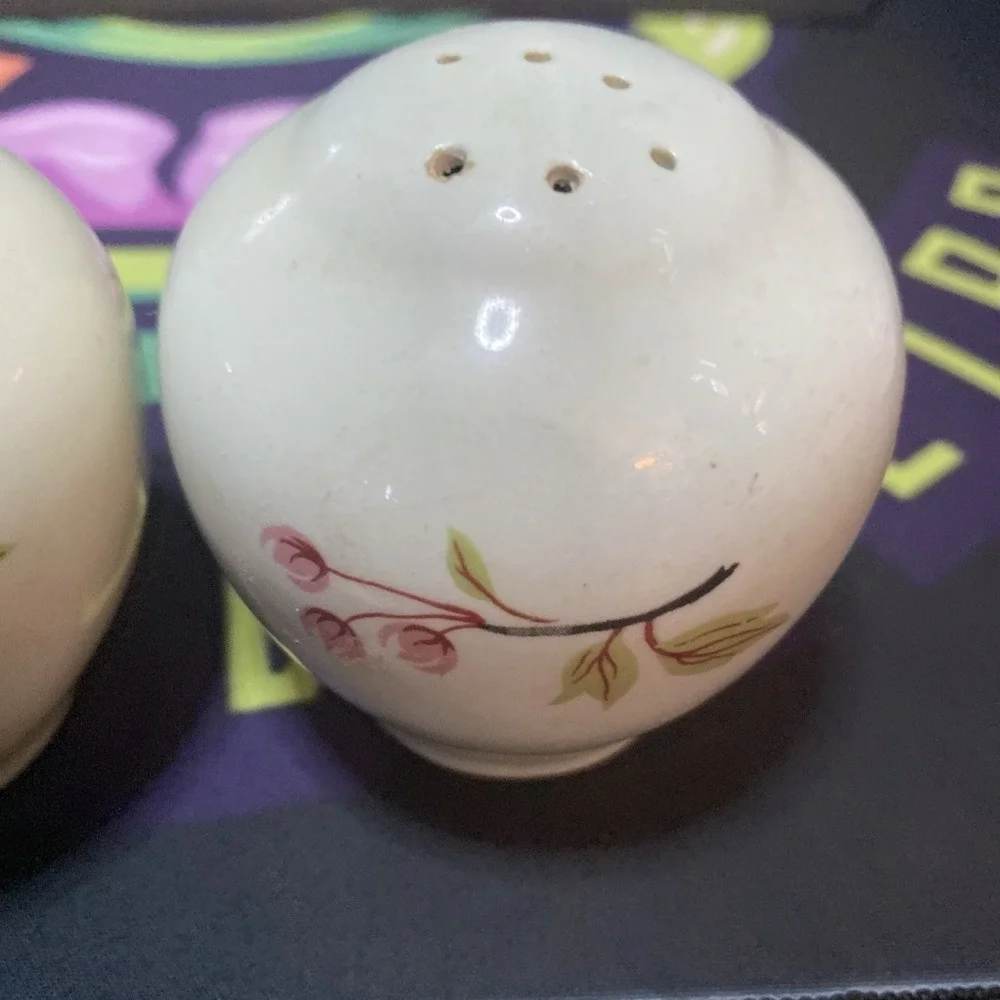 Vintage Off White Salt And Pepper Shakers  G2